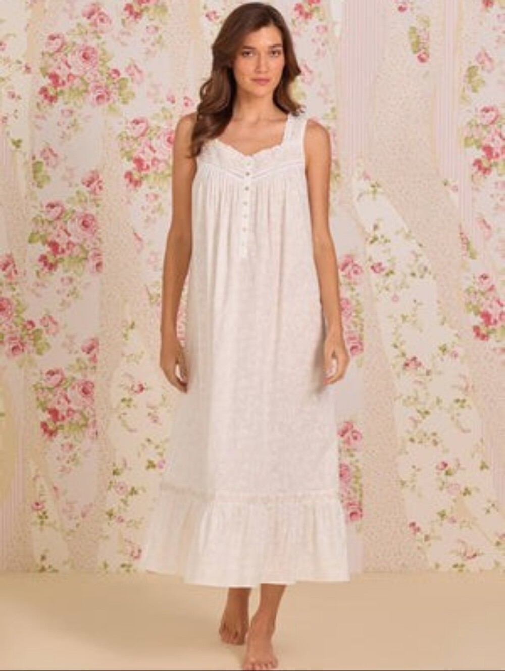 🩷 EILEEN WEST The "Eileen" Iconic PINK Cotton Lawn Ballet Nightgown